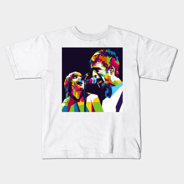 Liam and Noel Gallagher Kids T-Shirt by wpaprint